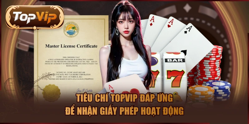 Tiêu chí TOPVIP đáp ứng để nhận giấy phép hoạt động